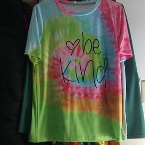 Be Kind Tie-Dye Womens Shirt
